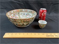19th C. porcelain Chinese famille bowl