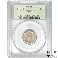 1879/8 Shield Nickel PCGS PR65