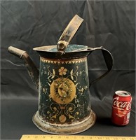 Antique Victorian hand painted watering can