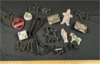 Vintage cookie cutters shown