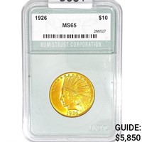 1926 $10 Gold Eagle NTC MS65