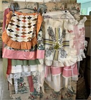 Lot of vintage kitchen aprons - see all photos