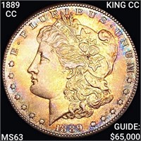 1889-CC KING CC Morgan Silver Dollar UNCIRCULATED