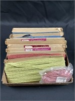 10 cards of vintage gimp upholstery tape