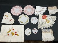 Vintage embroidered items shown
