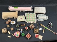 Vintage pin cushions and related