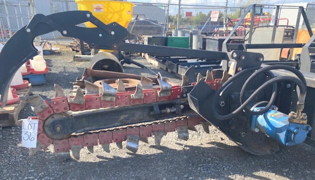 Skid Steer trencher attachment, hydraulic