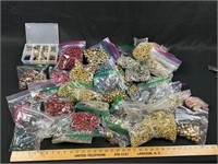 Lot of colored mercury glass xmas beads