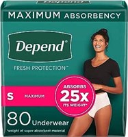 80 Adult Incontinence Underwear for Women SZ Sm