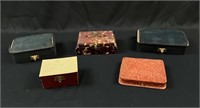 Vintage jewelry and celluloid boxes