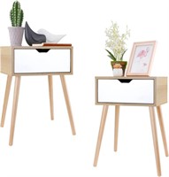 sweetgo End Side Table Nightstand with Storage Drl