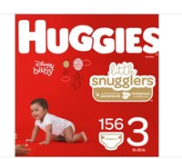 Huggies Little Snugglers Diapers, 156 count SZ 3