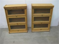 Two 36"x 10"x 35" Lawyer Book Cases