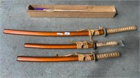 3X JAPANESE SAMURAI SWORDS