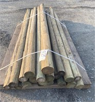 Round fence posts,20 pcs,7.5' L