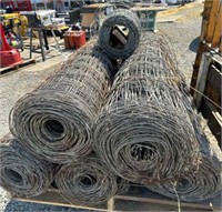 Field Fencing,used,6 pcs,4'H & barbed wire, used