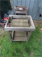 2 Timber Planter Stands