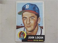 1953 Topps #158 ROOKIE CARD John Logan