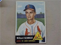 1953 Topps #168 ROOKIE CARD Willard Schmidt