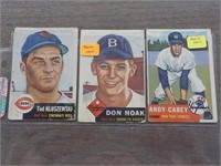 5 1953 Topps baseball cards