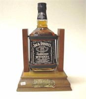 Cased 2007 Jack Daniel's bottle whiskey & stand