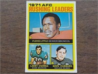 1972 Topps #1 Football AFC Rushing Leaders