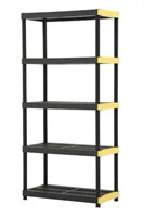 (AX) HDX 5-Shelf Storage Unit, Plastic,