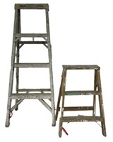 (AT) Metal 4’ Ladder & Wooden 2’ Ladder