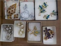 Vintage pin earring sets