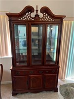 WOOD CHINA CABINET - ILLUMITED - WITH 2 DRAWERS N