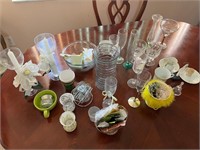LARGE LOT - ASSORTED CANGLE HOLDERS, CHAMPAGNE