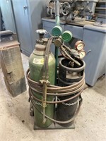Torch Set - oxygen and acetylene tanks with torch