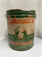 Vintage Schmidt’s shortening can