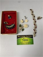 Brooch & Earrings Set , Bracelet & Earrings