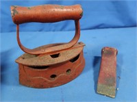 Antique Sad Iron, Metal Wedge