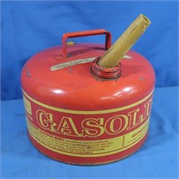 Vintage Gasoline 2.5 Gal Metal Can