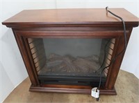 Electric Cabinet Fireplace on Wheels w/Remote
