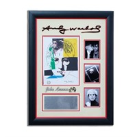 Andy Warhol Signed John Lennon Print