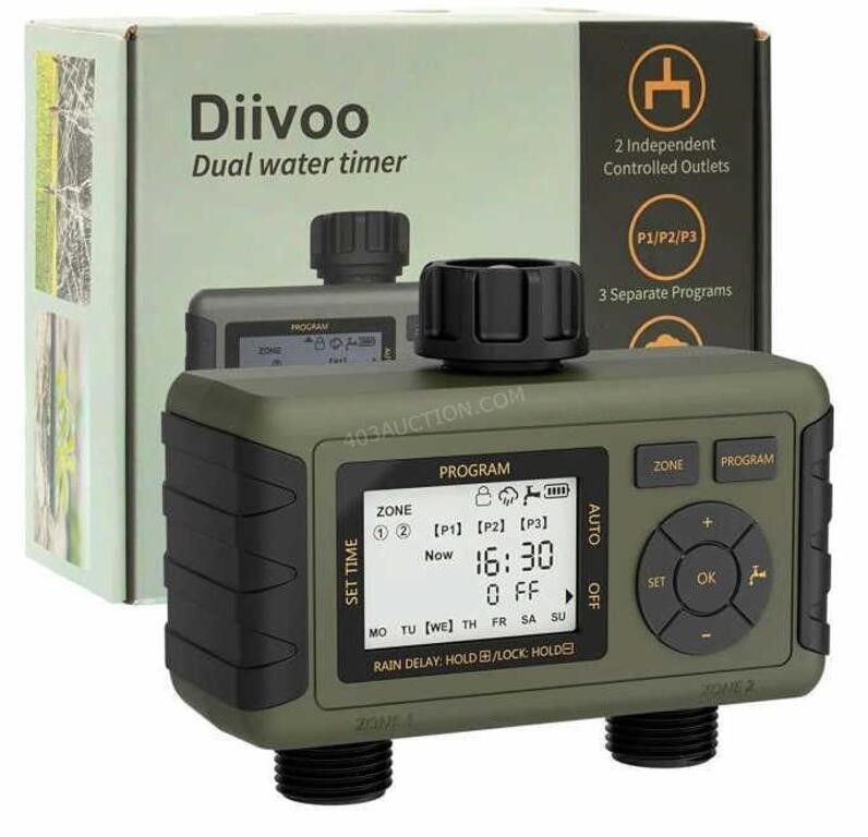 Diivoo Water Hose Timer Sprinkler - NEW