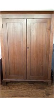 Wardrobe cabinet with shelves, no key, pine color