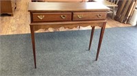 Console table, colonial style 2 drawers, stick