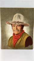 Unframed John Wayne portrait printed on pressed