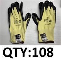 9 Dozen Industrial Gloves - Sz L - NEW