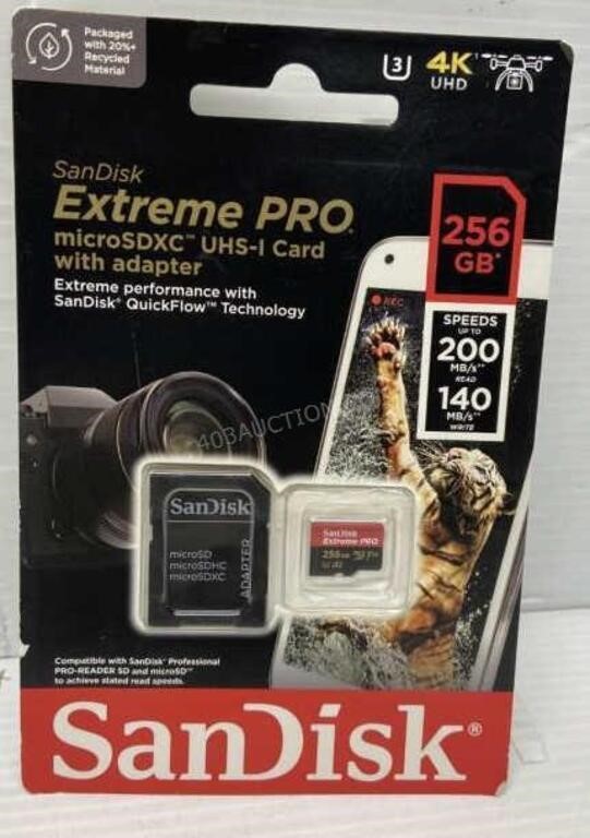 SanDisk Extreme Pro Micro SD Card 256GB - NEW