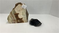 (2) rocks- obsidian rock is 5’’x2.5’’x2.5’’ l
