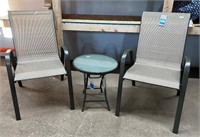 Frosted 16" Patio Table & 2 Chairs, New
