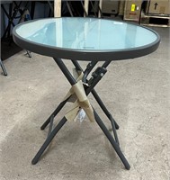 16" Frosted Outdoor Patio Table, New