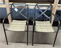 2 Outdoor Wicker Patio Chairs, New