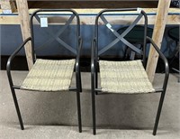 2 Outdoor Wicker Patio Chairs, New
