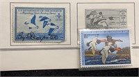 (2) US Hunting Permit Stamps: RW15 1948 $1